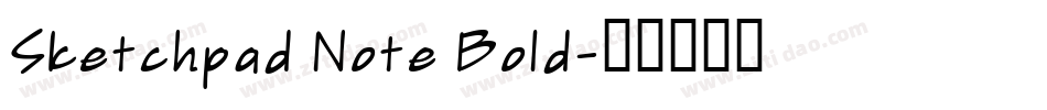 Sketchpad Note Bold字体转换